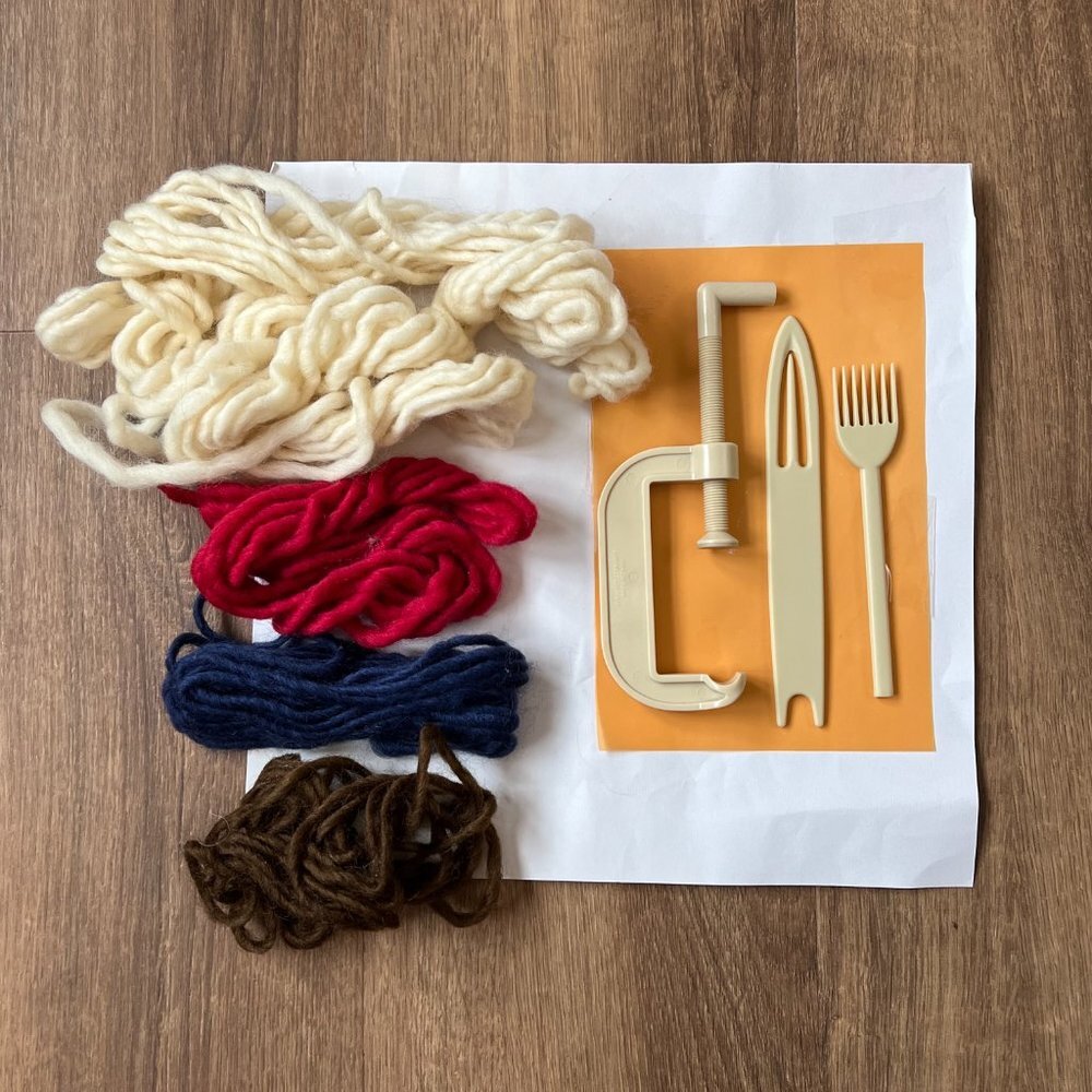 Hand-spun Merino Wool and Tools